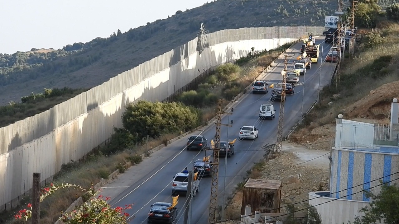 مسيرة عند الحدود مع فلسطين المحتلة تكريماً للشهيد محمود ملحم